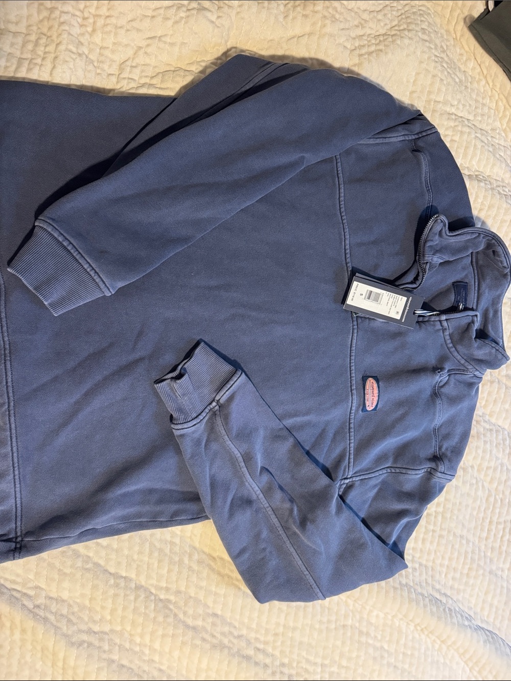 Vineyard vines Quarter-Zip Pullover Sweatshirt in Dusty Blue